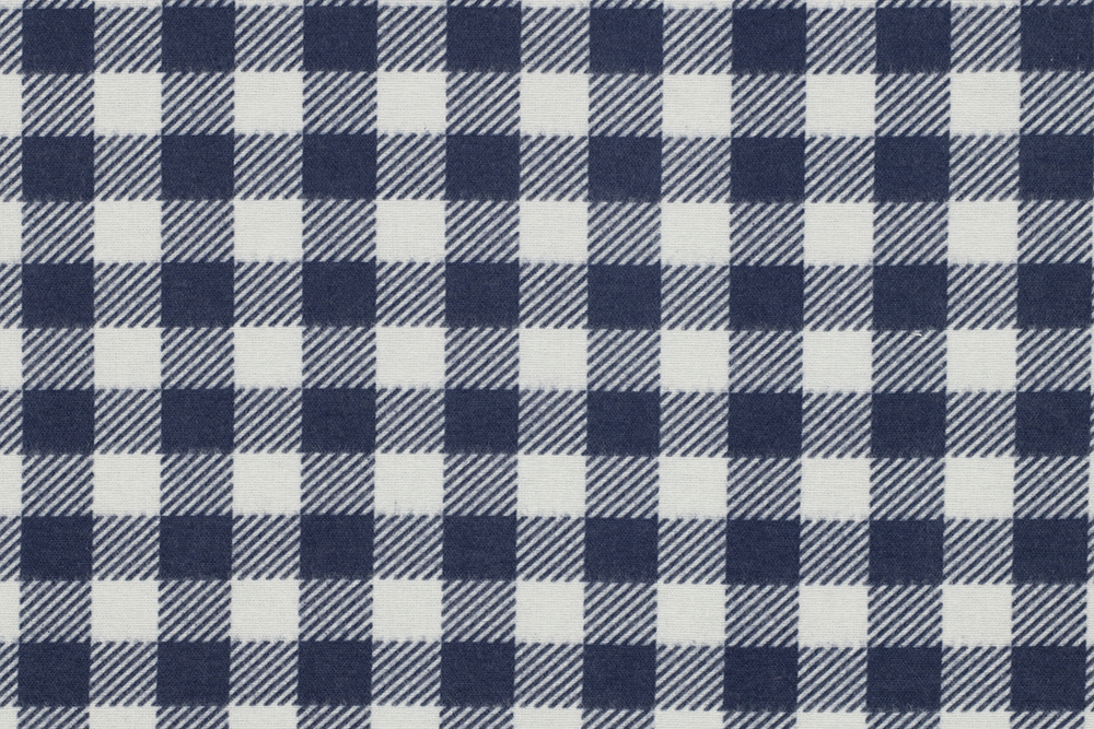 Flanellstoff - Landhauskaro - Marine 
