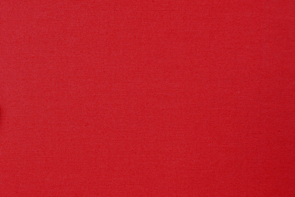 Baumwollstoff Popeline - Uni - Rot - 1,0 Meter 