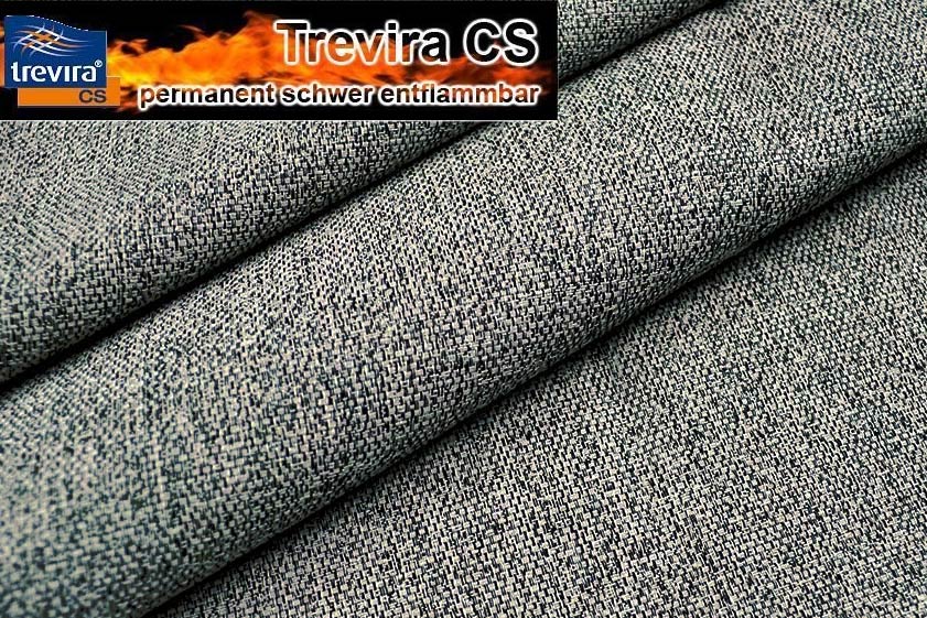 Melange-Jacquard - Trevira CS - Graciosa Grau - 1,0 Meter 