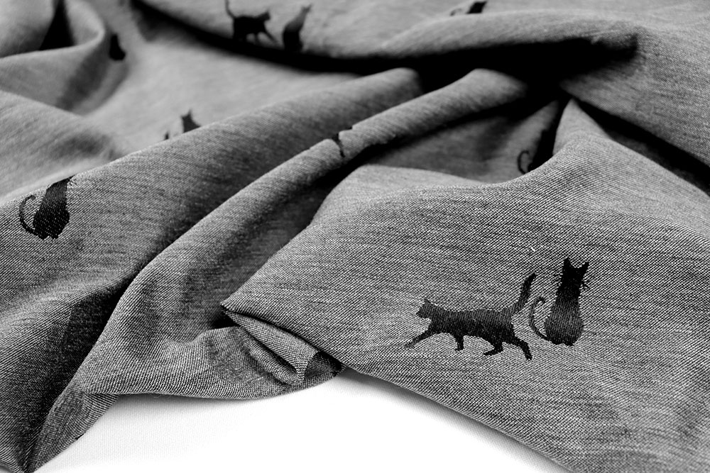 Dekostoff Jacquard - Black Cats 