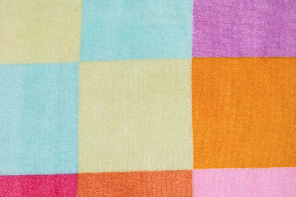 Kuschelfleece - Bunte Quadrate 