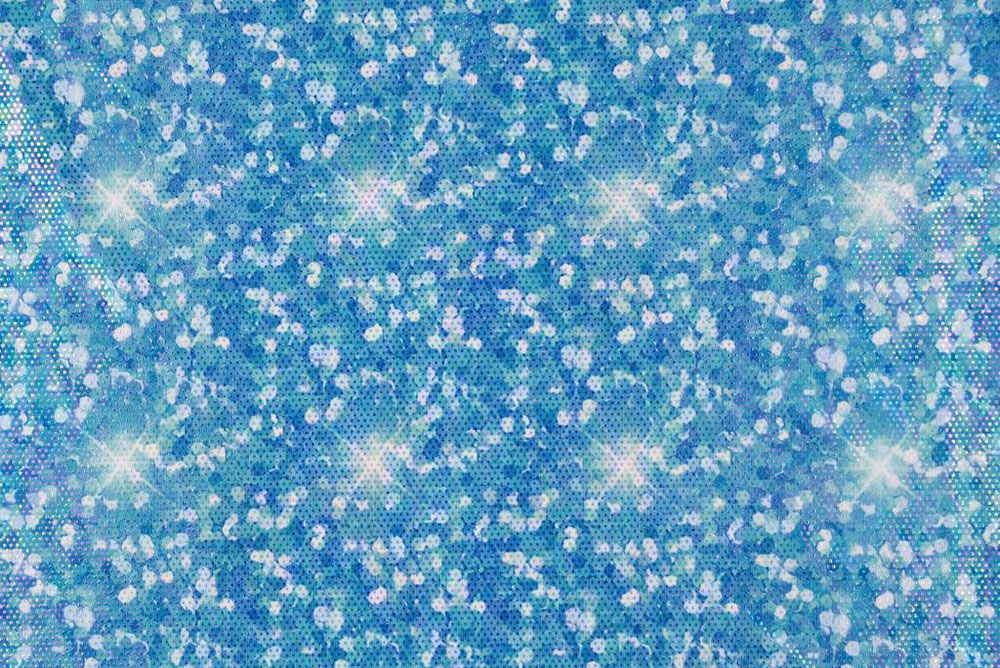 Tanzkleiderstoff Hologramm - Blue Confetti - 4,0 Meter 