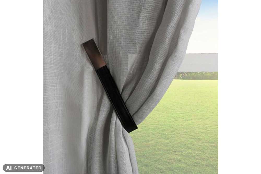 Raffhalter Kunstleder - magnetisch - Schwarz 