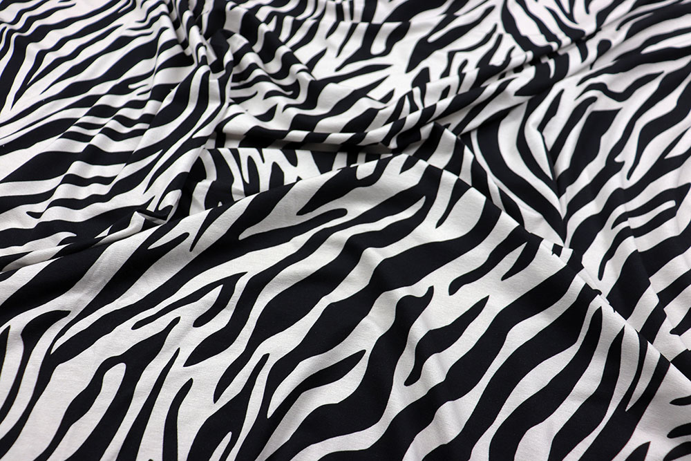 Viskosejersey - Zebra 