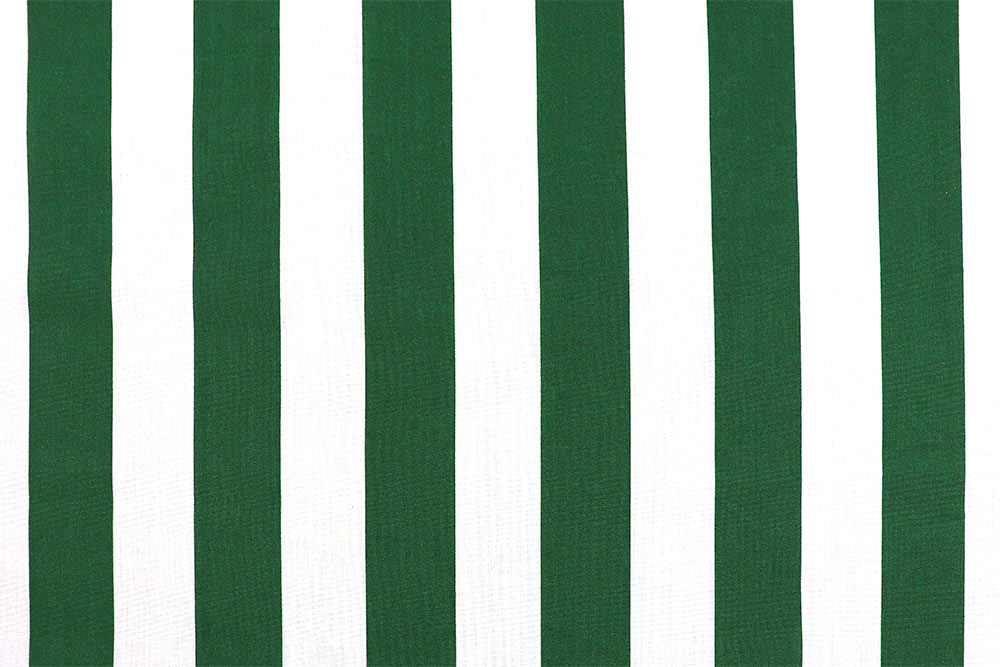 Baumwoll-Dekostoff - Blockstreifen - Tanne/Weiß - 3,0 Meter 