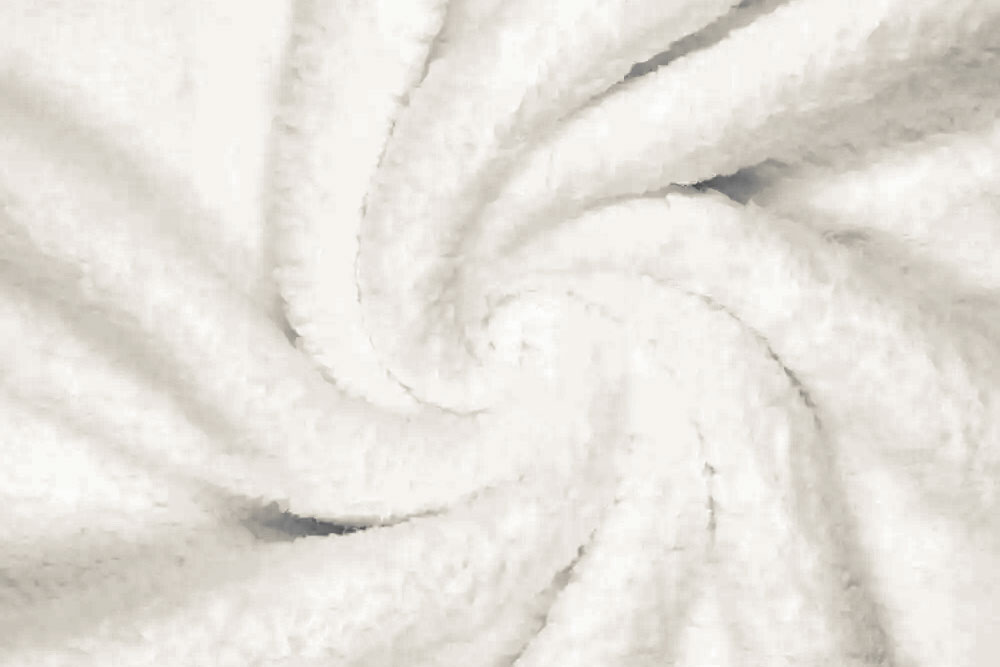 Sherpa-Flausch beidseitig - Creme 