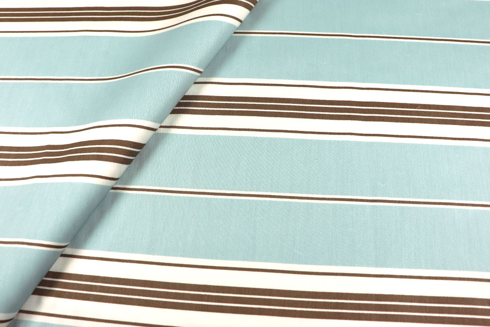 Dekostoff - Blockstreifen Aqua - 280 cm 