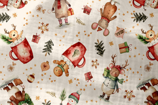 Weihnachts-Musselin - Winterliche Mäuse 
