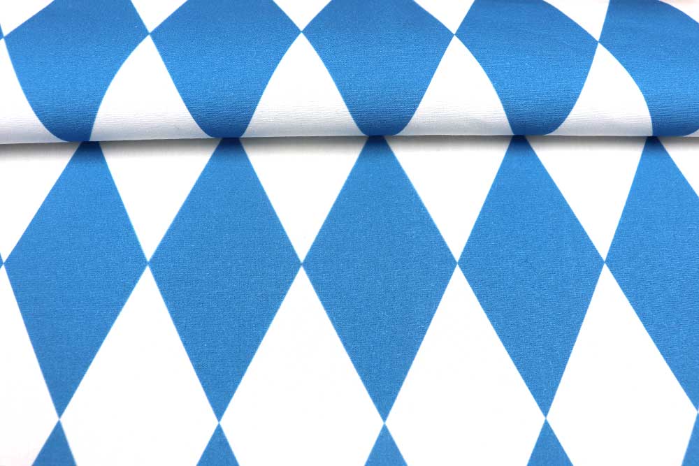 Weicher Baumwollstoff mit blau-weißen Rauten  100 102996 Baumwollstoff Bayern Raute S4 Sale Sommerstoffe Baumwollstoff Bavaria - Raute