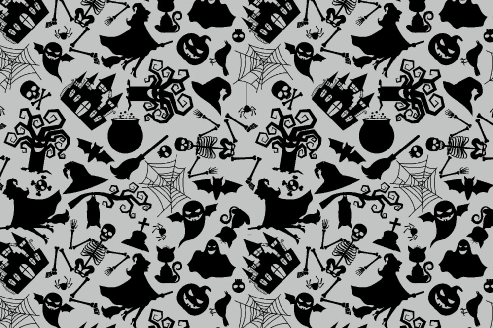 Vielseitig einsetzbarer Universalstoff mit Halloween-Motiv 103489 Universalstoff Horror No.4 Dunkles Treiben Universal bis 140cm Universalstoff - Halloween No.4
