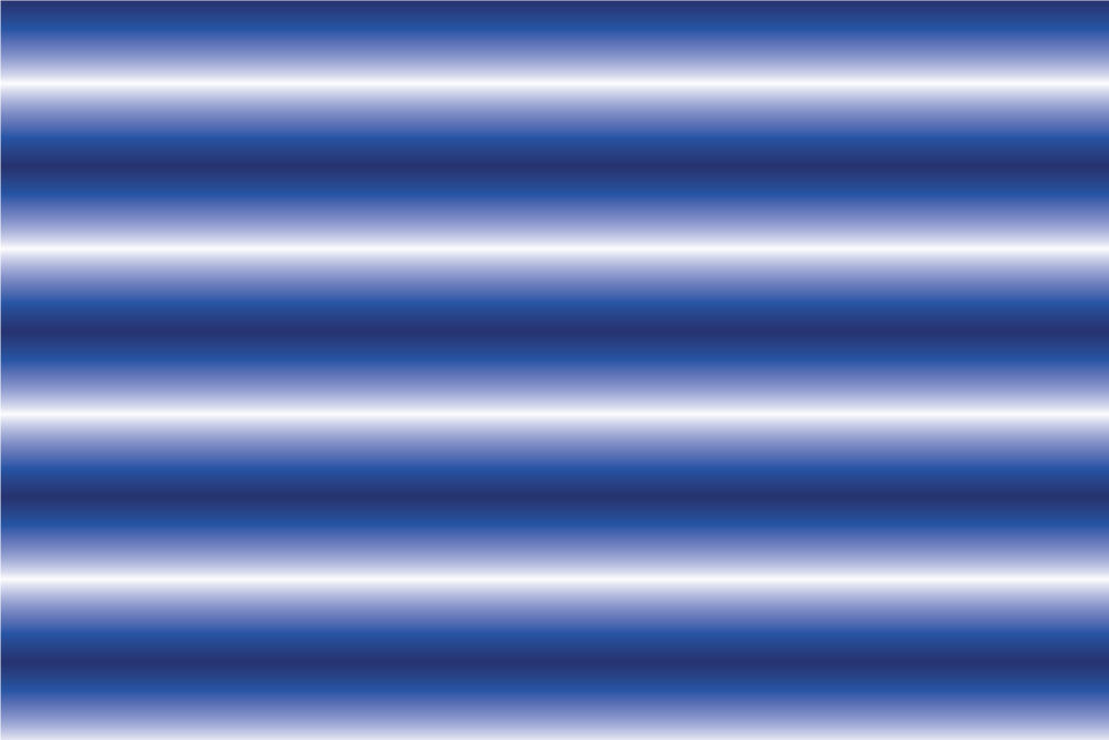 Geschmeidiger und glänzender Satin, bedruckt mit farbenfohem Querstreifen-Motiv Satin Streifenverlauf Blau S4y Gemustert Satin - Gradient-Streifen Blau