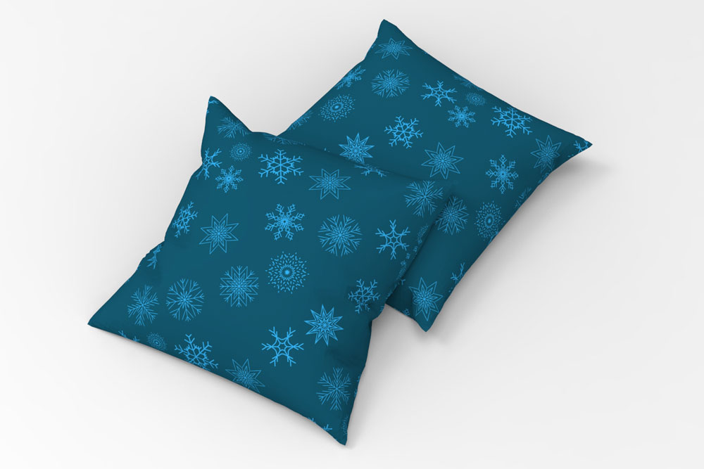 Toller Stoff für Wärmevorhänge mit aufgedruckten Schneeflocken 138 103545 Farbtafel Schneekristalle(1) Isolierung / Wärmeschutz Wärmevorhang-Stoff - Schneekristalle