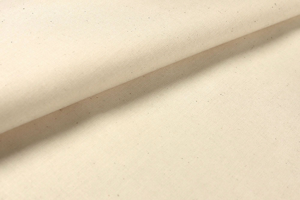 Fein verwobener Inlett-Stoff aus leichter, reiner Baumwolle, der keine Federkiele durchdringen lässt 50750025 Inlett Baumwollstoff 1 Hyg. Stoff Klassiker Inlett - daunendicht - Natur