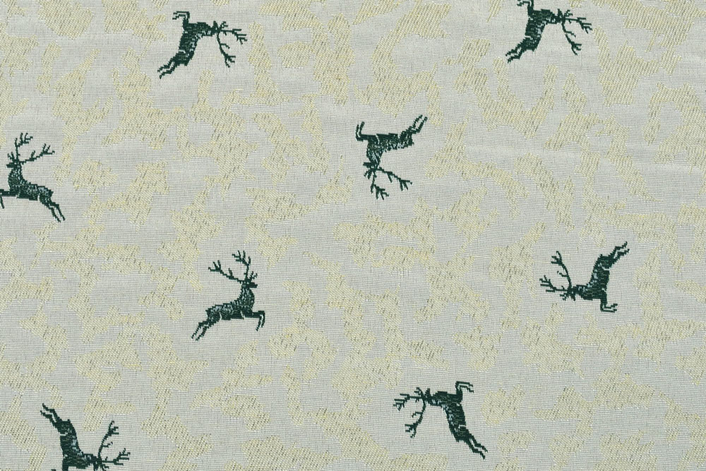 Beidseitig nutzbarer Dekostoff im romatischen Landhaus-Stil Bd01 Ds2198 Dekostoff Jacquard Hirsche Creme S4y Dekostoffe Landhaus Dekostoff Zweiseitiger Jacquard - Kleine Hirsche - Creme