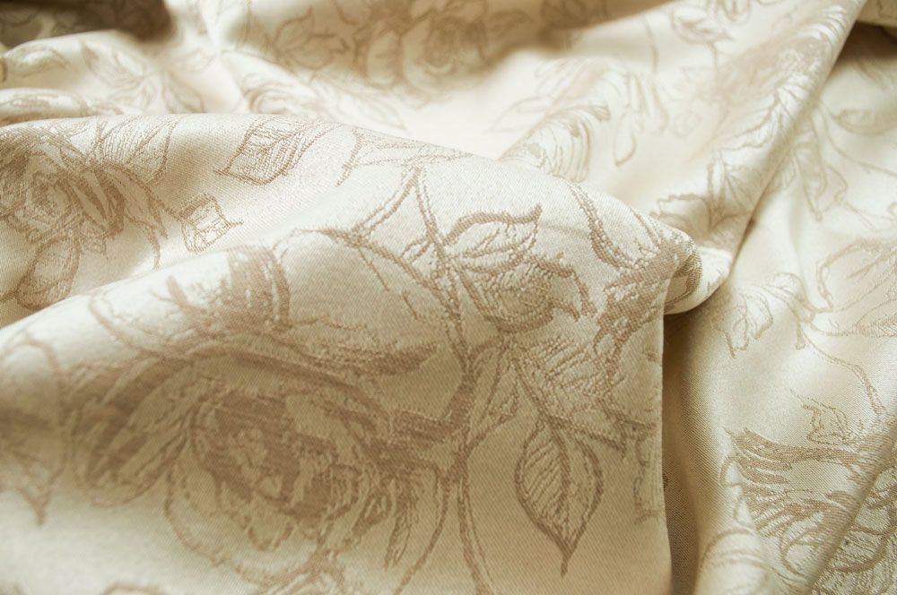 Hochwertiger Jaquard mit romantischem Rosen-Motiv Bd01 Ds5803065 Roseni Dekostoffe Landhaus Jacquard Rosen - Creme/Beige