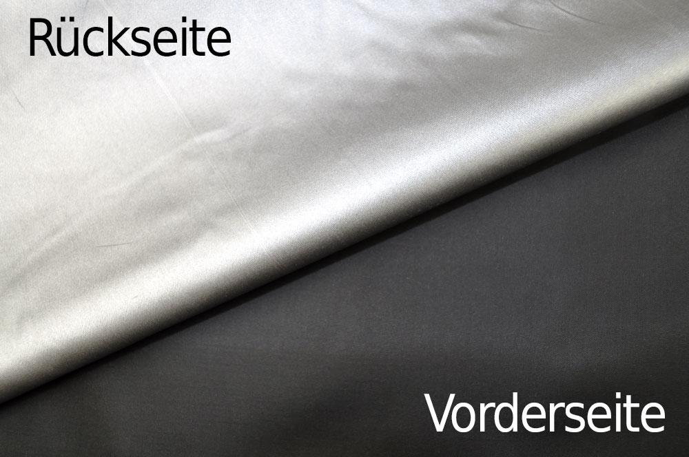 Gechintzter Stoff für Bekleidung und mehr Bk5590 Chintz Schwarz Festliche Stoffe Chintz-Stoff - Schwarz/Silber