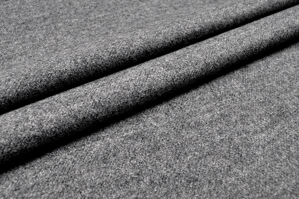 Sehr schwerer Stoff aus Wolle und Polyester - perfekt für warme Mäntel, Jacken und vieles weitere mehr! Bk6872 Woll Jackenstoff Grau Wollstoffe / Wollfilz Mantelstoff Klassik - Grau