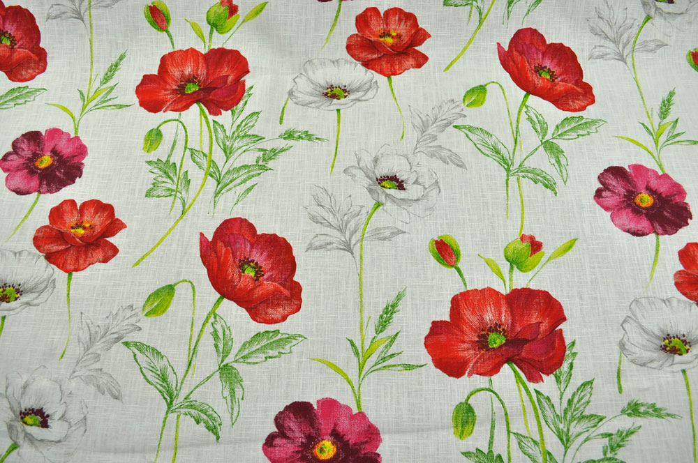 Hübscher Ramie-Gardinenstoff in Leinenoptik und mit zeitlosem Design - hervorragend für elegante Gardinen und vieles Weitere Bk7004 Toile Ramie Mohn S4y Ramie-Stoffe Gardinenstoff Leinenoptik - Mohn