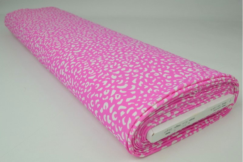Ein Eye-Catcher der Extraklasse: Super elastisch, 4-Way-Stretch, UV-Schutz! Bk7339 Badeanzugstoff Pink Leo Badeanzugstoffe / Lycra Badeanzugstoff - Pink Leo