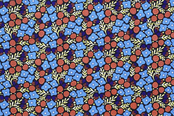 Ethno + Floral = Atemberaubendes Design im traditionellen Stil Afrikas! Bk7464 African Waxprint Afrika Wickelstoffe African Waxprint - Kesia