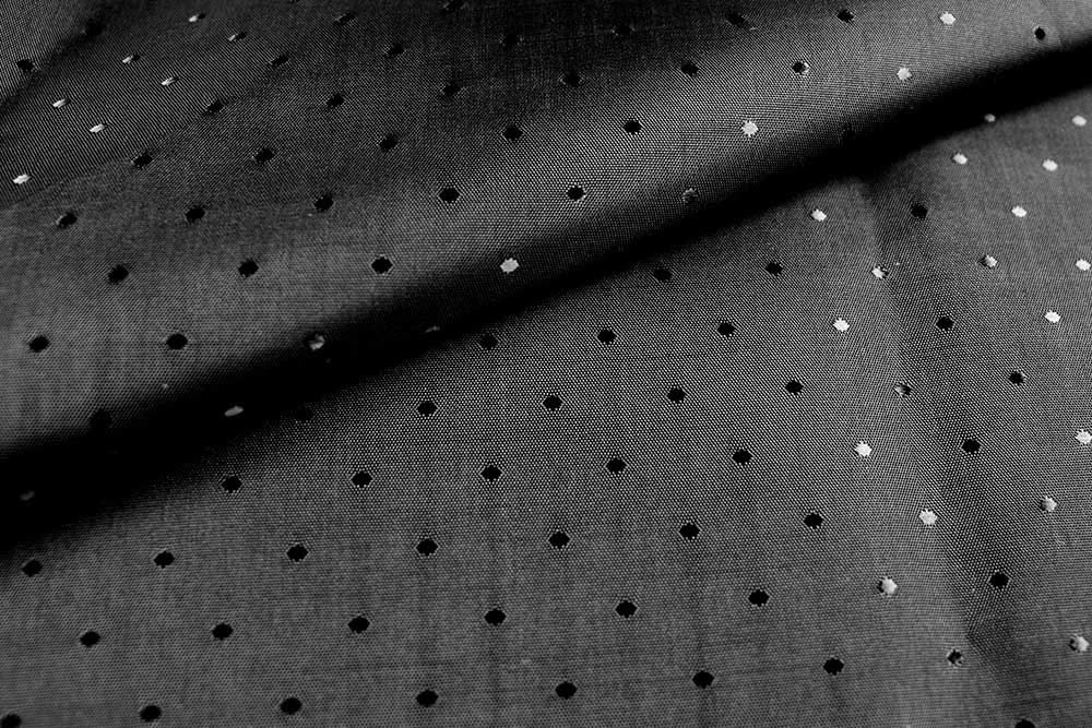 Schwarzer Taft mit Pünktchen aus einer edlen Mischung aus Viskose und Acetat! Bk7530999 Jacquard Taft Punkte Futterstoffe/Taft Jacquard-Taft deluxe - Punkte - Schwarz