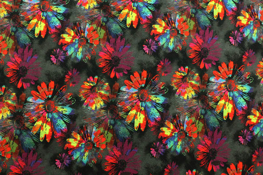 Knallig bunt, herrlich weich und dick - eine Farbexplosion für kühlere Tage! Bk7563 Alpenfleece Digital Colourflower Digital Alpenfleece Digital - Colour Flower