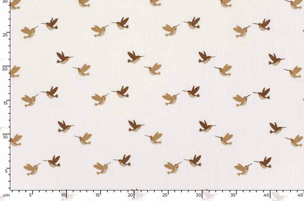 Vogelstarker Musselin aus reiner Baumwolle für hautfreundliche Kreationen Bk7665 Musselin Kolibri 3 Musselin Stoffe Musselin - Kolibri