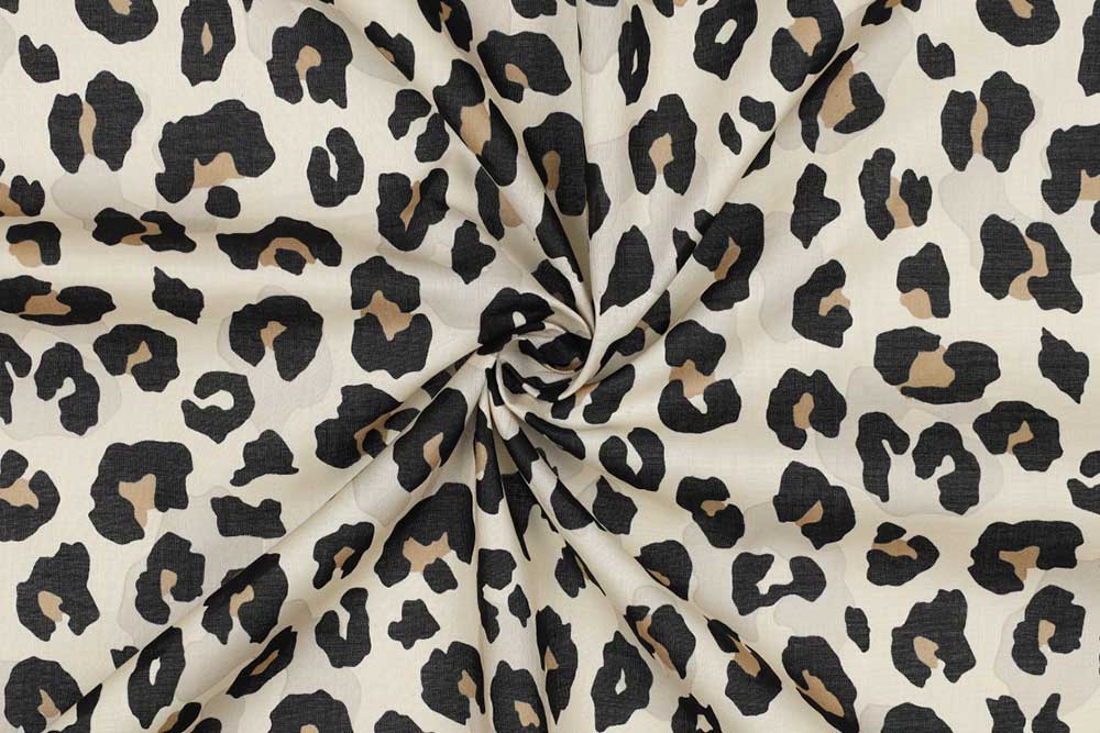 Luftig, wild und natürlich – dieser Leo-Stoff bringt dezente Eleganz mit einem Hauch von Safari in Ihre Nähprojekte. Bk7810 Baumwollvoile Wild Sahara Baumwolle sonstige Baumwoll-Voile - Wild Sahara
