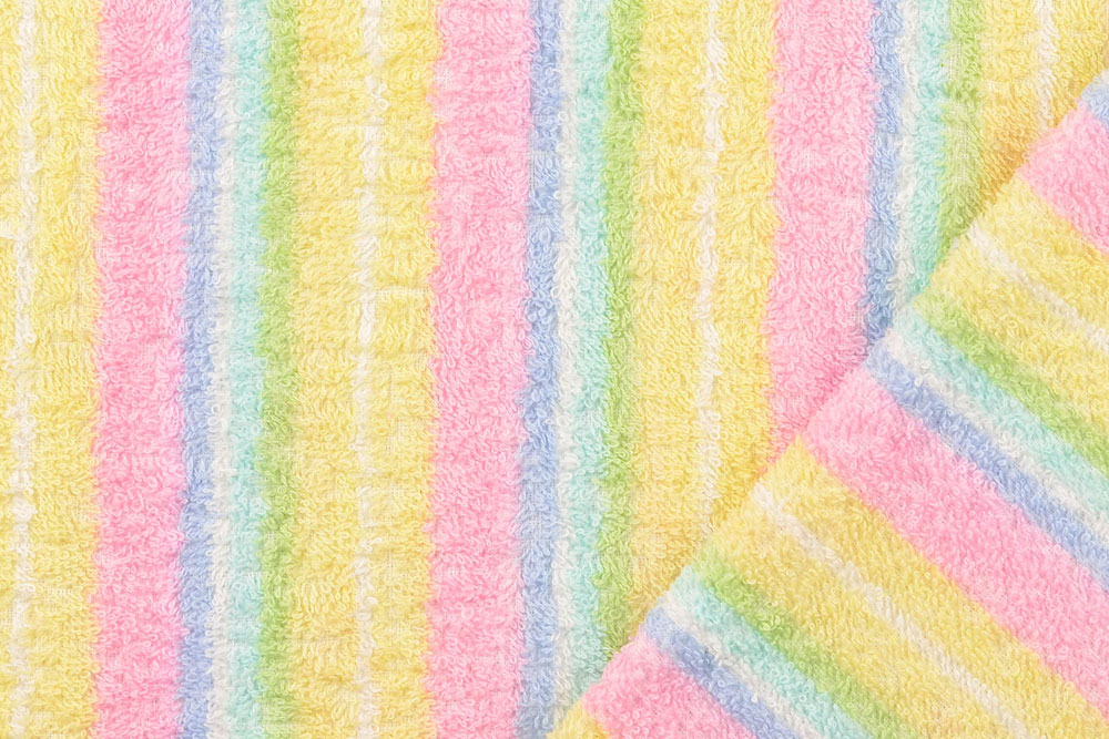 Flauschiger Frottee mit bunten Streifen – ideal für Kinderbekleidung, Handtücher und Wohlfühlwäsche. Bk7840 Frottee Candystripes Frotteestoffe Frottee - Candy Stripes - Breit