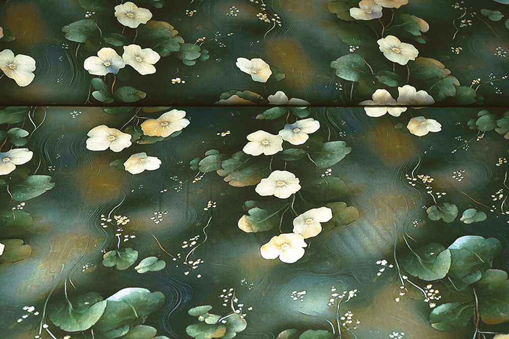 Ein florales Meisterwerk in satten Farbtönen für kreative Modeideen Bk7865 Viskosestoff Blueten Viskose Viskosestoff - Verdena