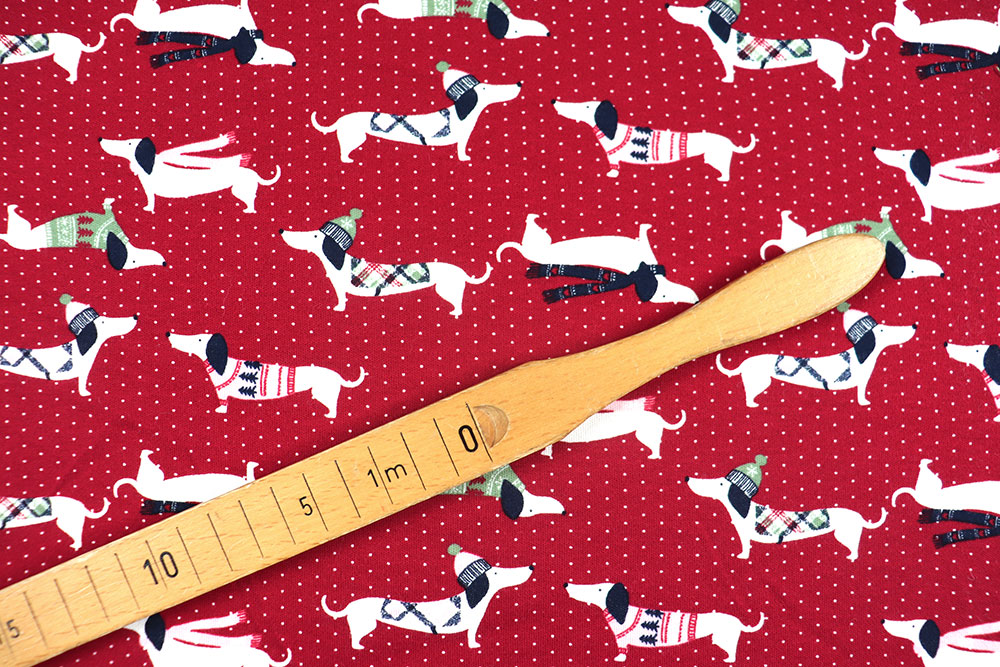 Super niedlicher Jersey für Hundefans und Dackelfreunde Bk7909 Jersey Winter Dackel Weihnachten Tiere Jersey - Winter-Dackel