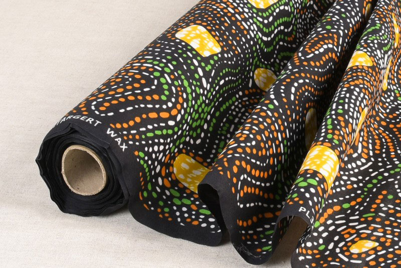 Beidseitig bedruckter Stoff im Stil traditioneller afrikanischer Motive, herrlich weich und pflegeleicht!  Bk7935 African Waxprint bedr. Bekl. Stoffe African Waxprint - Kymani