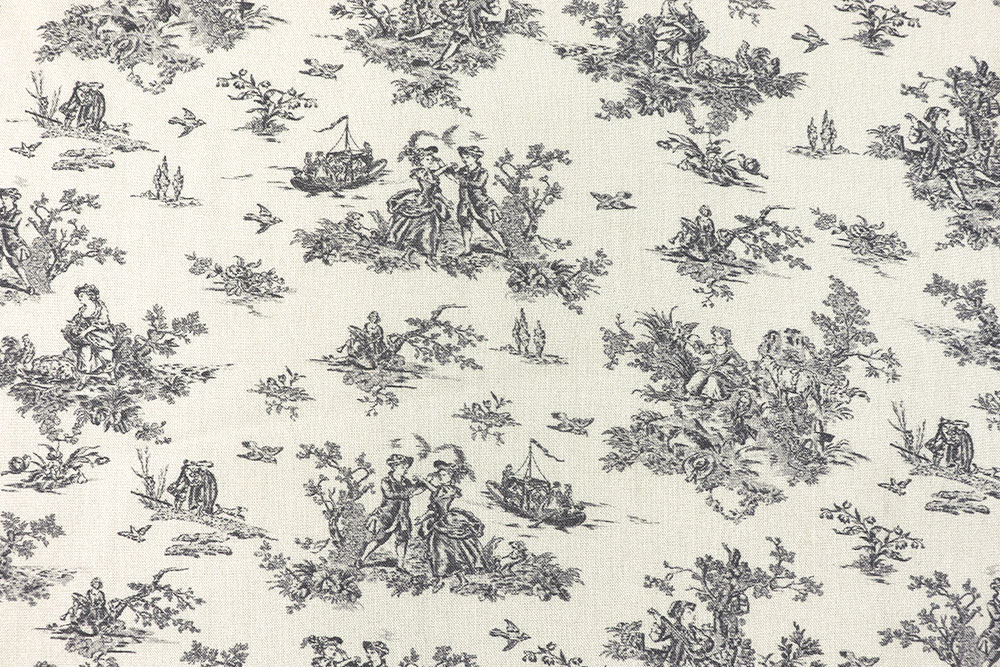 Pure Nostalgie auf geschmeidiger Viskose - ein Traum für elegante Blusen, Kleider, Schals und mehr Bk7982 Viskosestoff Toile De Jouy 1 Dekostoffe Toile de jouy Viskosestoff - Toile de Jouy