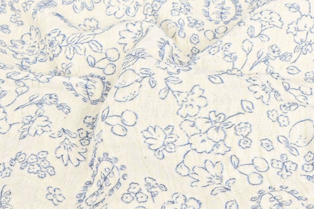 Überbreiter Musselin im Toile-de-Jouy-Stil - ideal für Decken, Bettwäsche und stilvolle Kleidungsstücke Bk7984 Musselin Frucht Musselin Stoffe Musselin - Toile Floral - 250 cm
