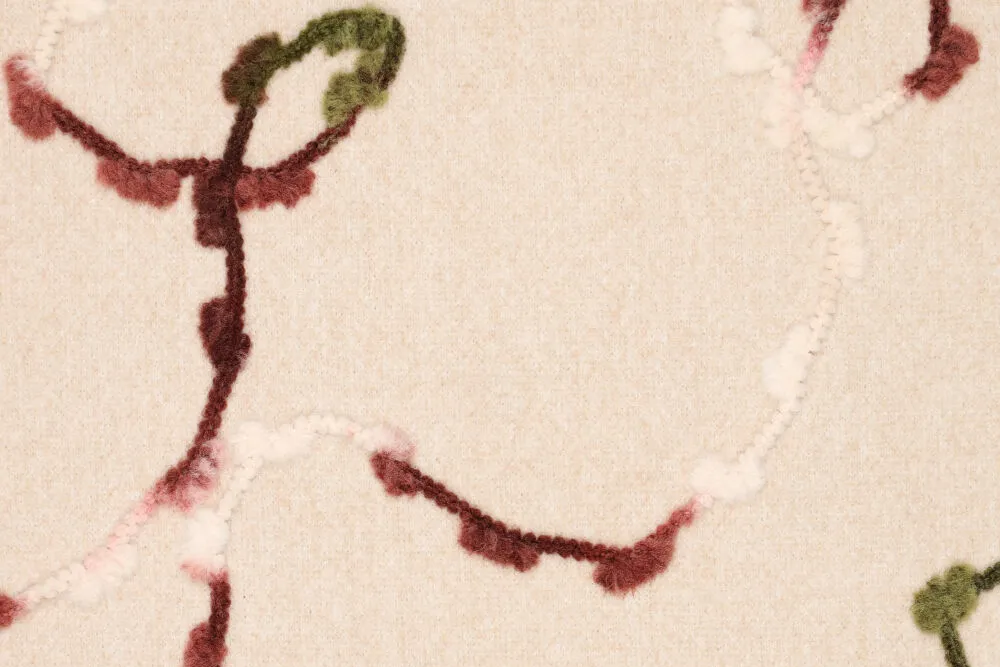 Schwerer, wärmender Mantelstoff mit edlem Stickmuster. Ideal für stilvolle Mäntel, Jacken und besondere Nähprojekte. Bk7989 Mantelstoff Bestick Swirl Jackenstoffe Mantelstoff - Bestickt - Swirl