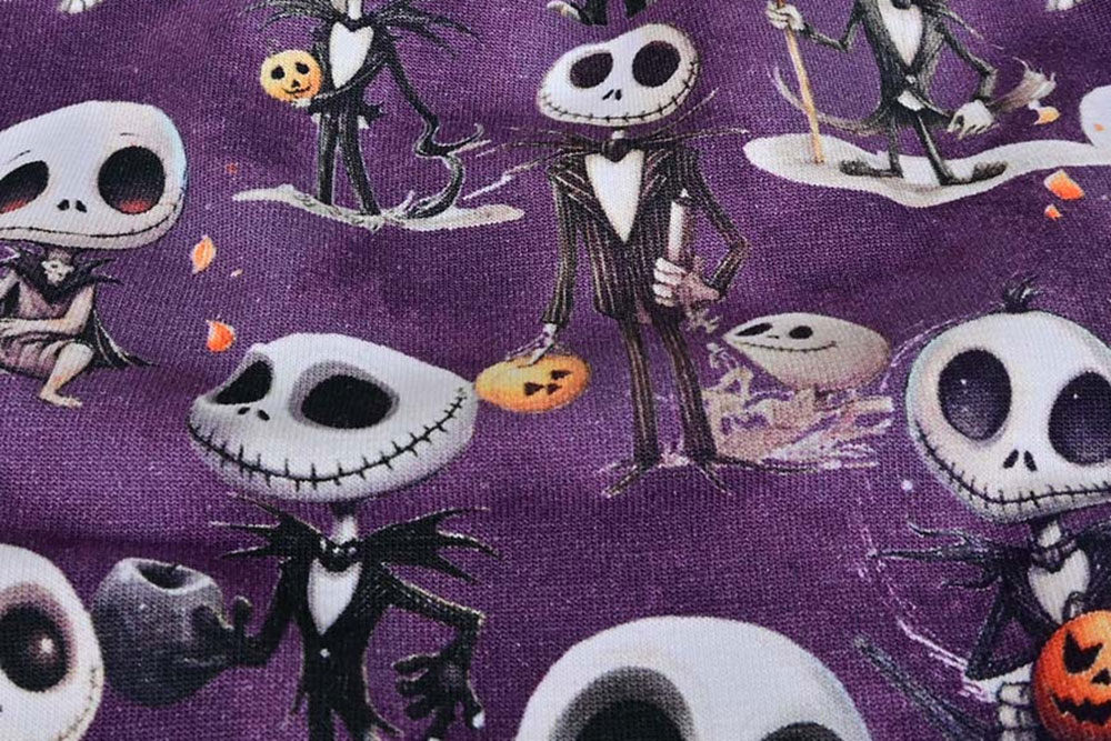 Genießen Sie die schaurig-schöne Halloween-Nacht und nähen Sie aus diesem digital bedruckten Jersey kultige Kreationen Bk7991 Jersey Totenkoepfe 1 Kinder Jersey Premium - Halloween