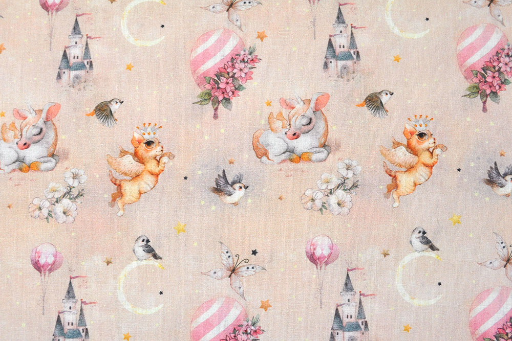 Toller Popeline-Stoff mit märchenhaftem Muster - super für Accessoires und mehr! Co6572 Baumwoll Popeline Maerchen Tiere S4 Baumwolle Kinder Popeline Digital - Bunte Märchenwelt
