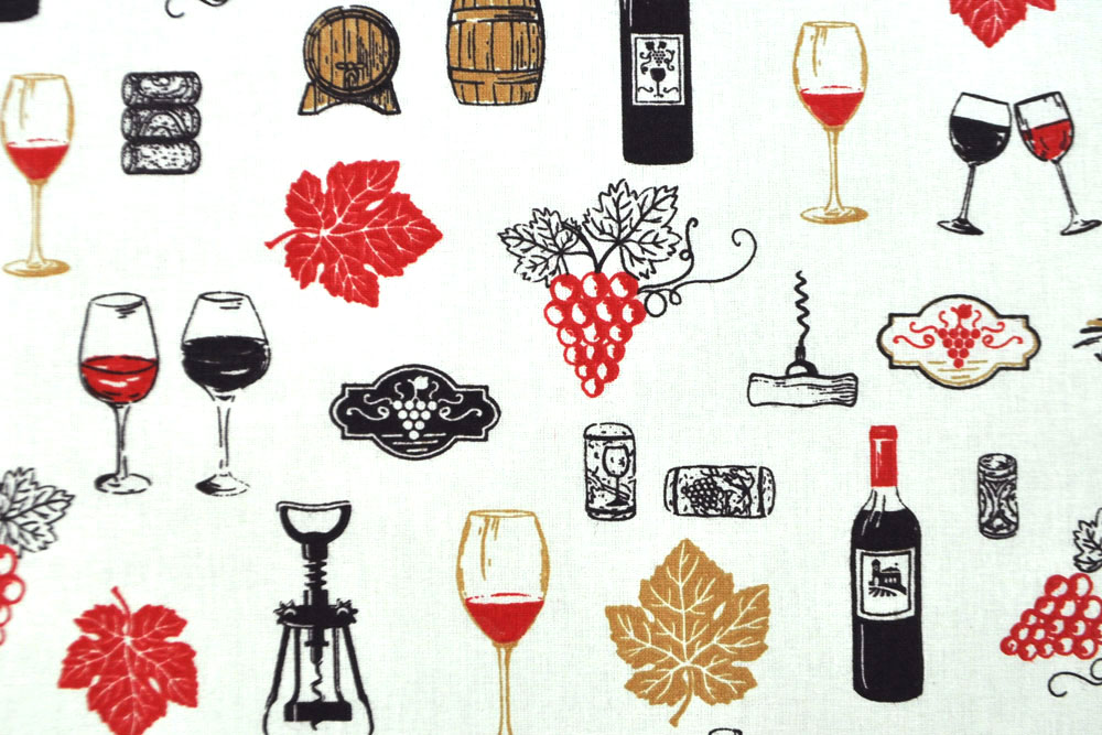 Sommeliers und Genießer kommen an diesem romantischen Stoff nicht vorbei! Co6636 Baumwollstoff Wein S4y Baumwolle sonstige Baumwoll-Dekostoff - Wine Tasting