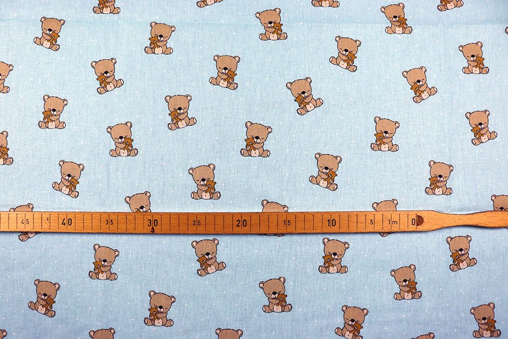 Super süßer Stoff, ideal für Kids und Teddyfans jeden Alters Co6695 Baumwollstofff Baerchen S4 BIO Stoffe Baumwollstoff - Teddys - Bio