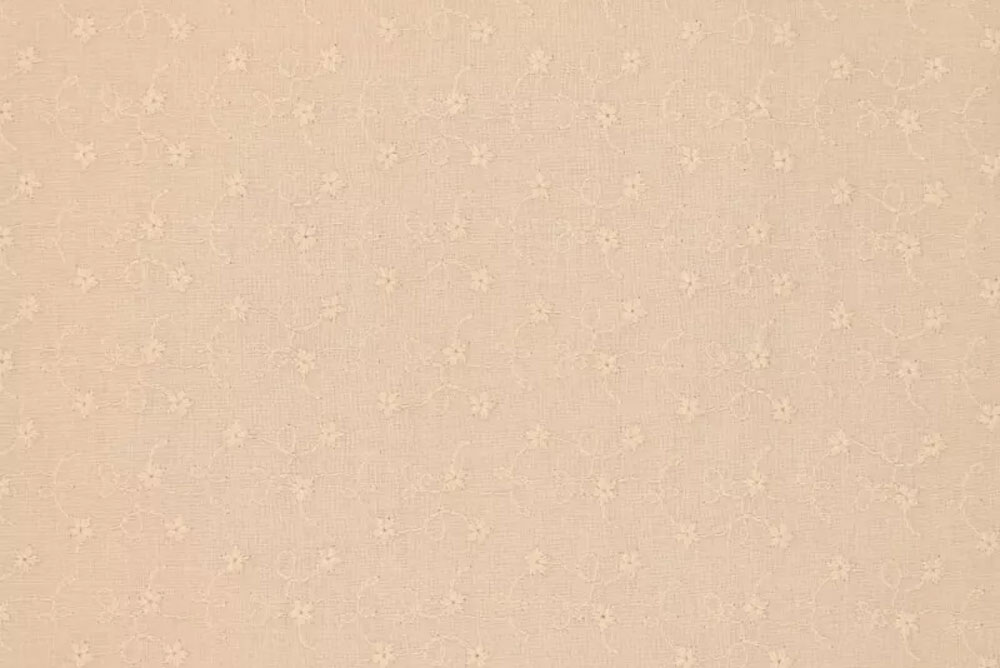 Mit süßen Blümchen und Ranken bestickter Stoff aus reiner Baumwolle für wunderschöne Kreationen Co6764065 Baumwollstoff Stickerei Bluemchen Beige S4y Baumwolle Blumen Baumwollstoff bestickt - Rosalie - Beige
