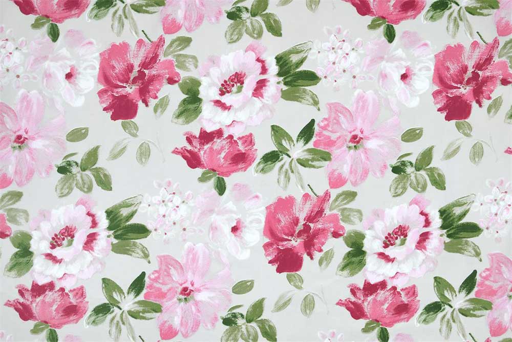 Herrlich romantischer Dekostoff aus reiner Baumwolle mit verträumtem Aquarell-Design Co6963 Baumwollstoff Aquarell Rosen Dekostoffe Rosen Baumwoll-Dekostoff - Rosy