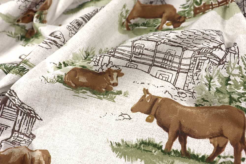 Gemütliches Alpen-Feeling für KReationen im Landhausstil - Muuuuuuuuuuuuuhtastisch! Co7018 Baumwollstoff Kuhweide S4 Baumwolle Bäuerlich Baumwollstoff - Kuhweide