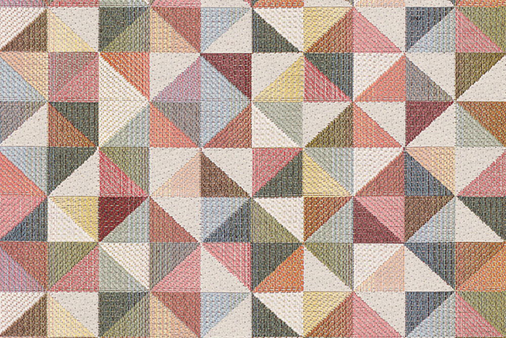 Geometrisches Motiv auf hochwertigem Gobelin - super für Dekorationen, Accessoires und mehr Ds1910003 Dekostoff Gobelin Dreiecke S4y Dekostoffe sonstige Gobelin-Stoff - Mumbai - Design 3