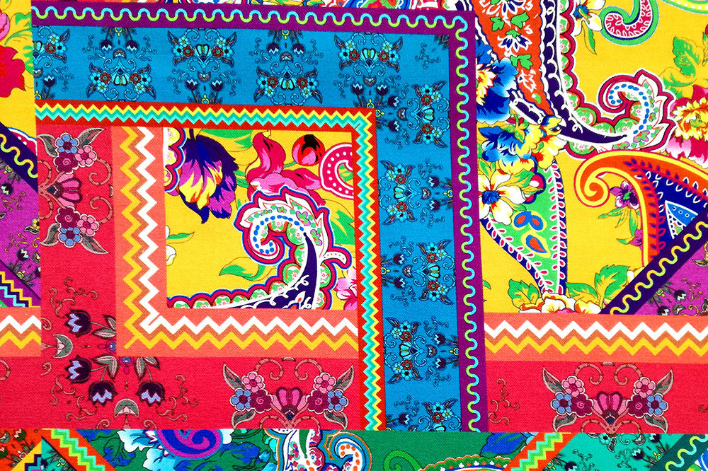 Abgefahrener Dekostoff im bunten Digital-Mustermix mit schön weichem Warengriff Ds2315 Dekostoff Digital Paisley Patchwork Dekostoffe Patchwork Dekostoff Digital - Paisley-Patchwork