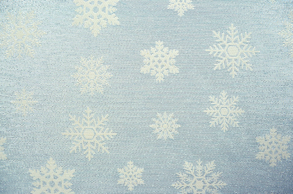 Herrlich funkelnder Deko-Jacquard - wirkt wie frischer Schnee, geküsst vom Sonnenschein! Ds2336 Dekostoff Glitzer Schneekristalle Hellblau Weihnachten Sonstige Jacquard - Glitzerflöckchen - Hellblau