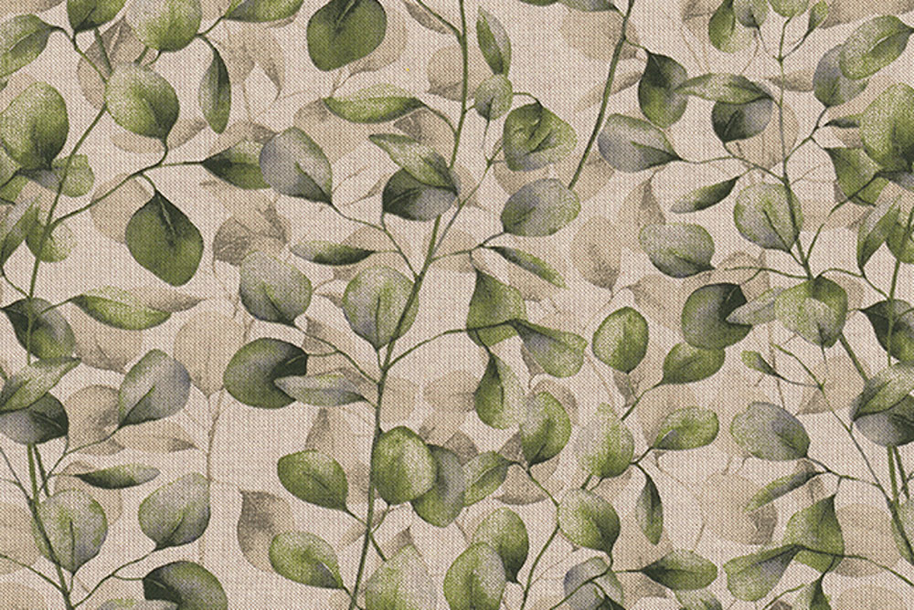 Zeitlos schön und farblich dezent präsentiert sich dieser Dekostoff mit Blätter-Motiv Ds2471 Dekostoff Leinenoptik Blaetter S4y Dekostoffe Leinen Dekostoff Leinenoptik - Leaves