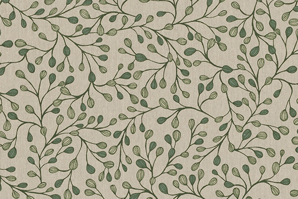 Tolles Design in Verbindung mit rustikalem Leinenlook - eine außergewöhnliche Kombination, die auf ganzer Linie überzeugt! Ds2472 Dekostoff Leinenoptik Kleine Blaetter S4y Übergardinen Dekostoff  Leinenoptik - Frühlingslaub