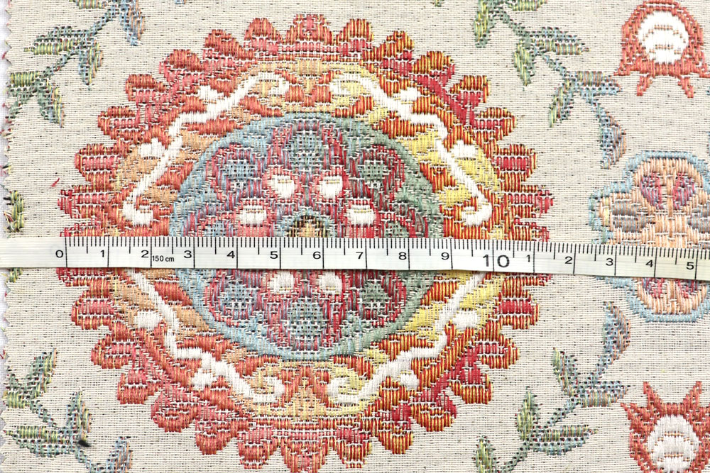 Softer Gobelin mit sommerlichen Folklore-Mandalas Ds2491 Dekostoff Gobelin Indian Folklore(1) Taschenstoffe Gobelin-Stoff - Indian Folklore