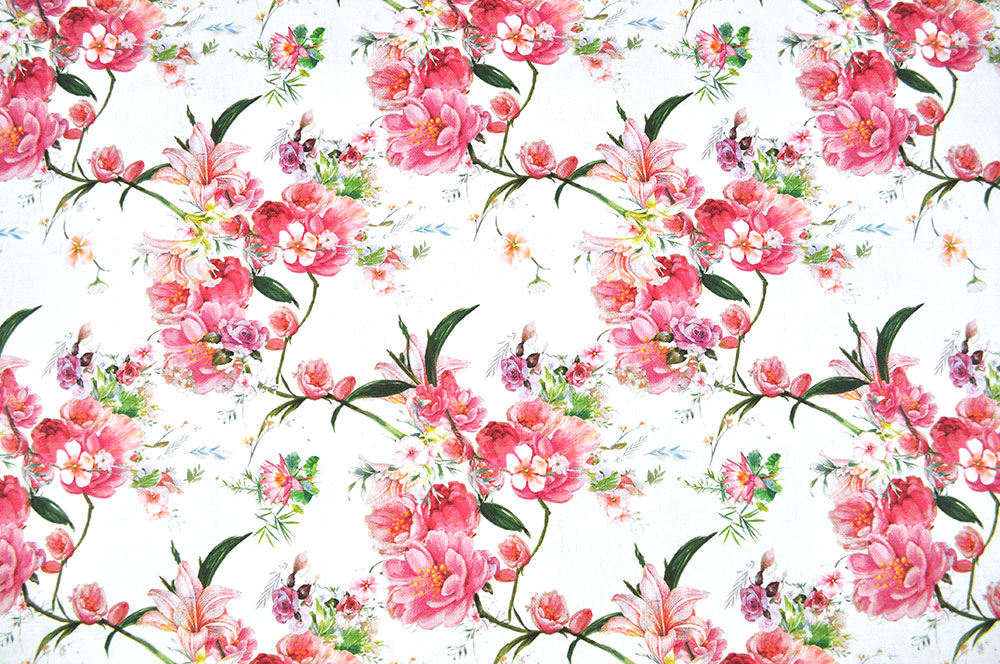 Toller Baumwollstoff mit üppigem Rosen-Motiv - in praktischer Überbreite ideal für allerlei Einsatzzwecke!  Ds3207 Baumwoll Dekostoff Ueberbreit Rosen S4 Blumen, Früchte, Pflanzen - 280 cm Dekostoffe Deko-Baumwollstoff - Rosen-Liebe - 280 cm breit