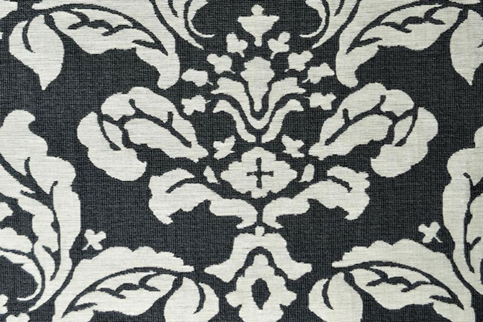 Schön gemusterter Jacquard, ideal für Dekorationen und vieles mehr. Ds5295 Jacquard Stoff Muster Schwarz Z1 Dekostoffe Barock Jacquard Stoff - Louis Philippe - Schwarz